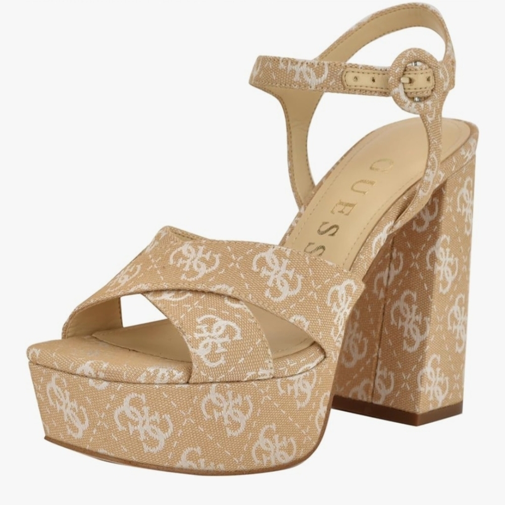 GUESS Tan Platform Sandals for Women